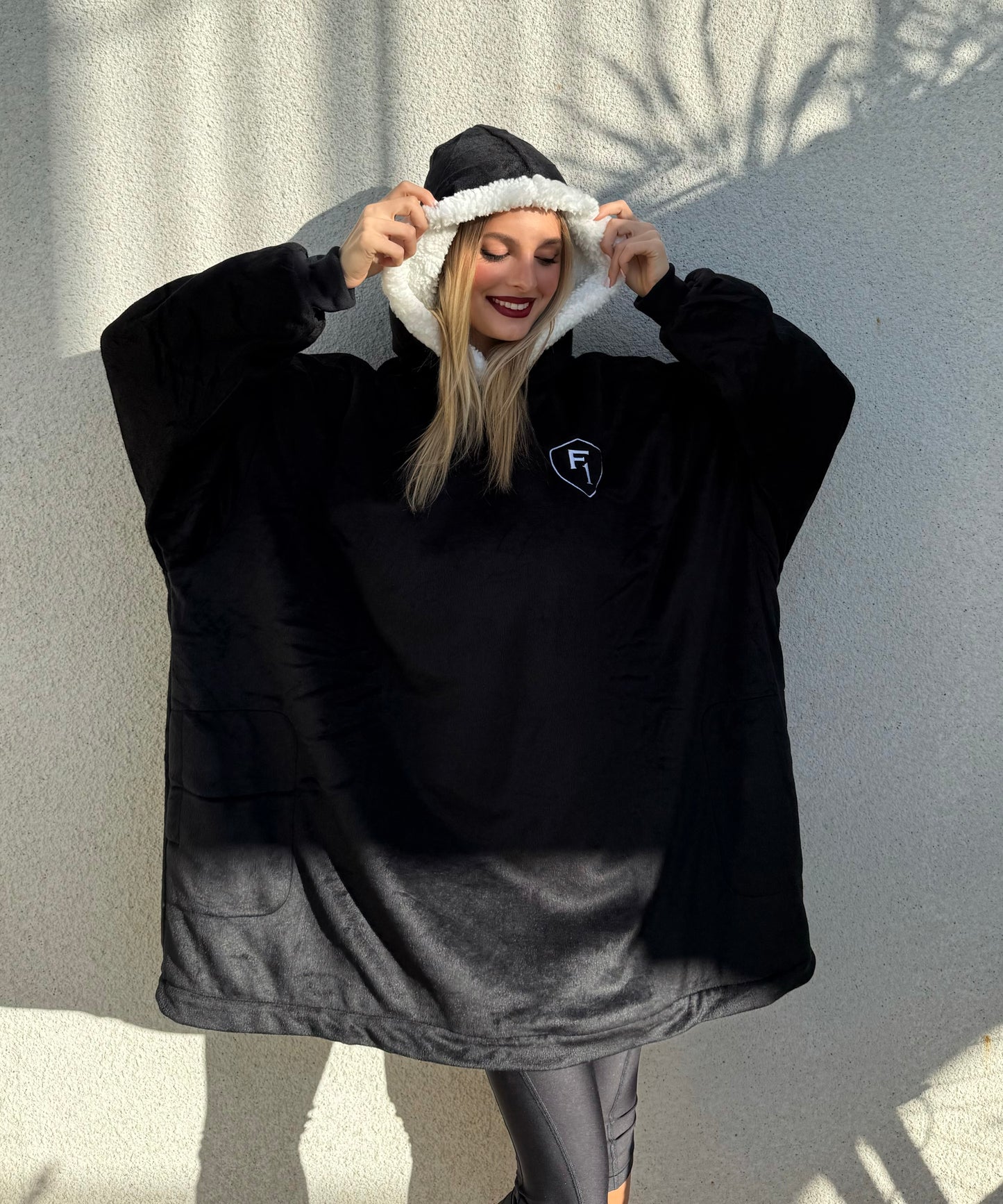 Black Sherpa Hoodie