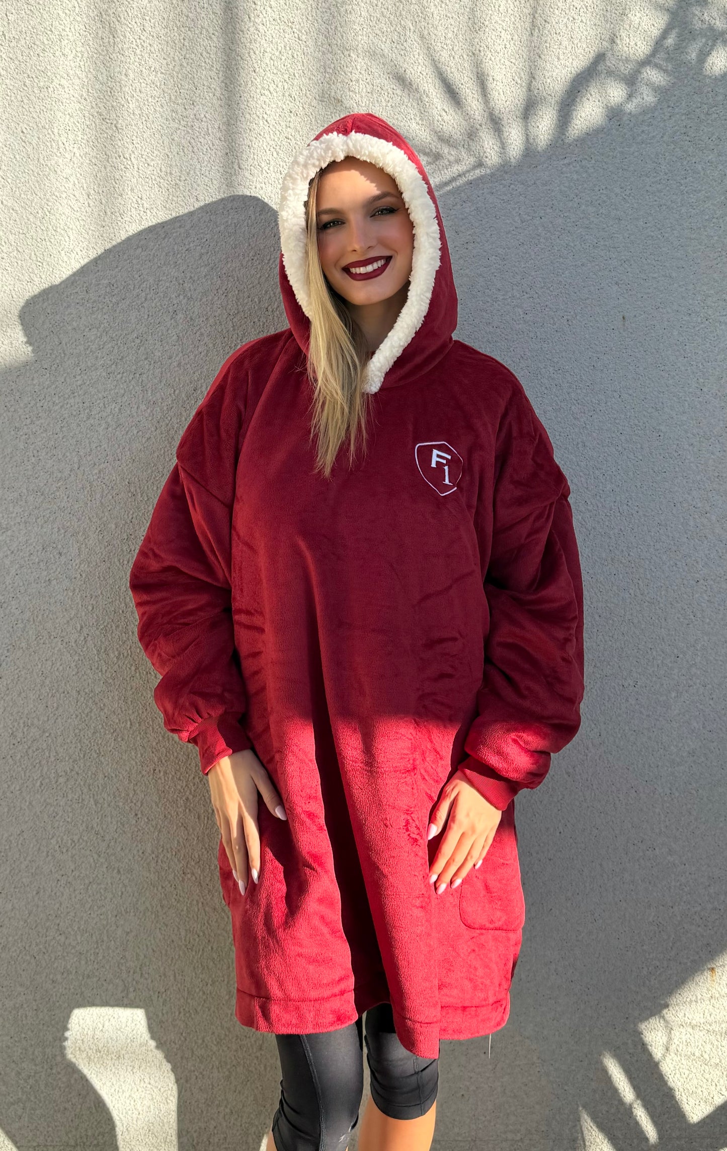 Red Sherpa Hoodie