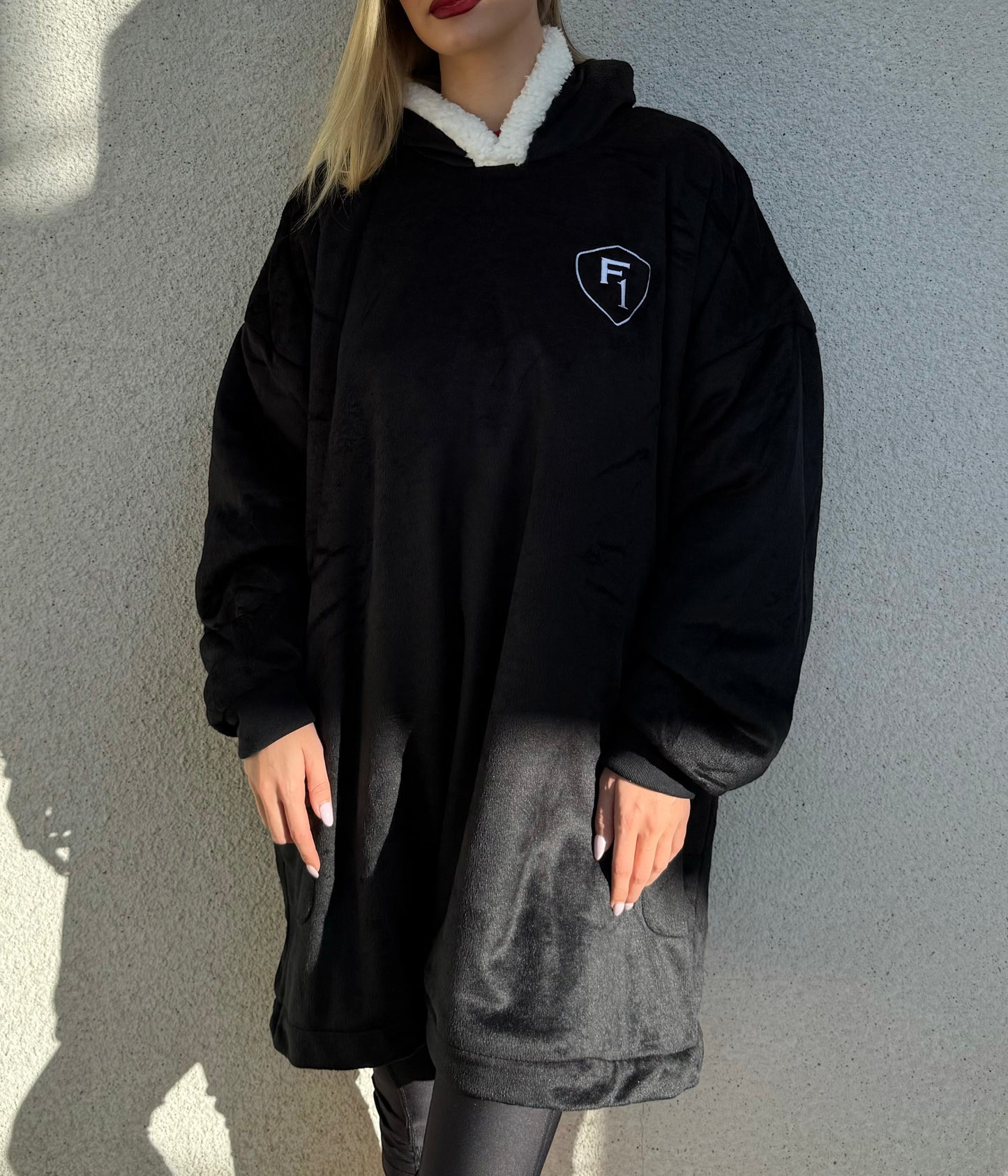 Black Sherpa Hoodie
