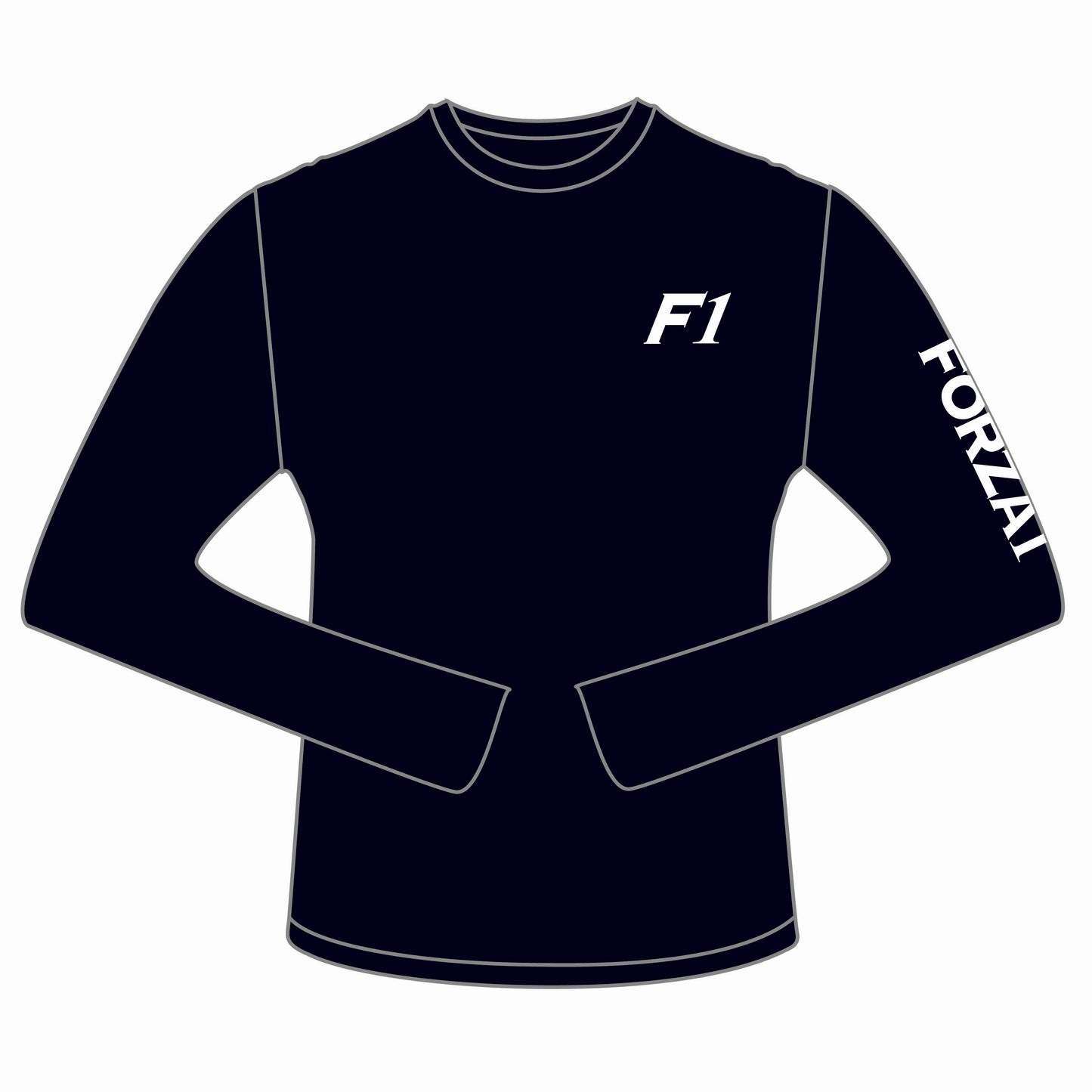 Black Long Sleeve w/ branded sleeve