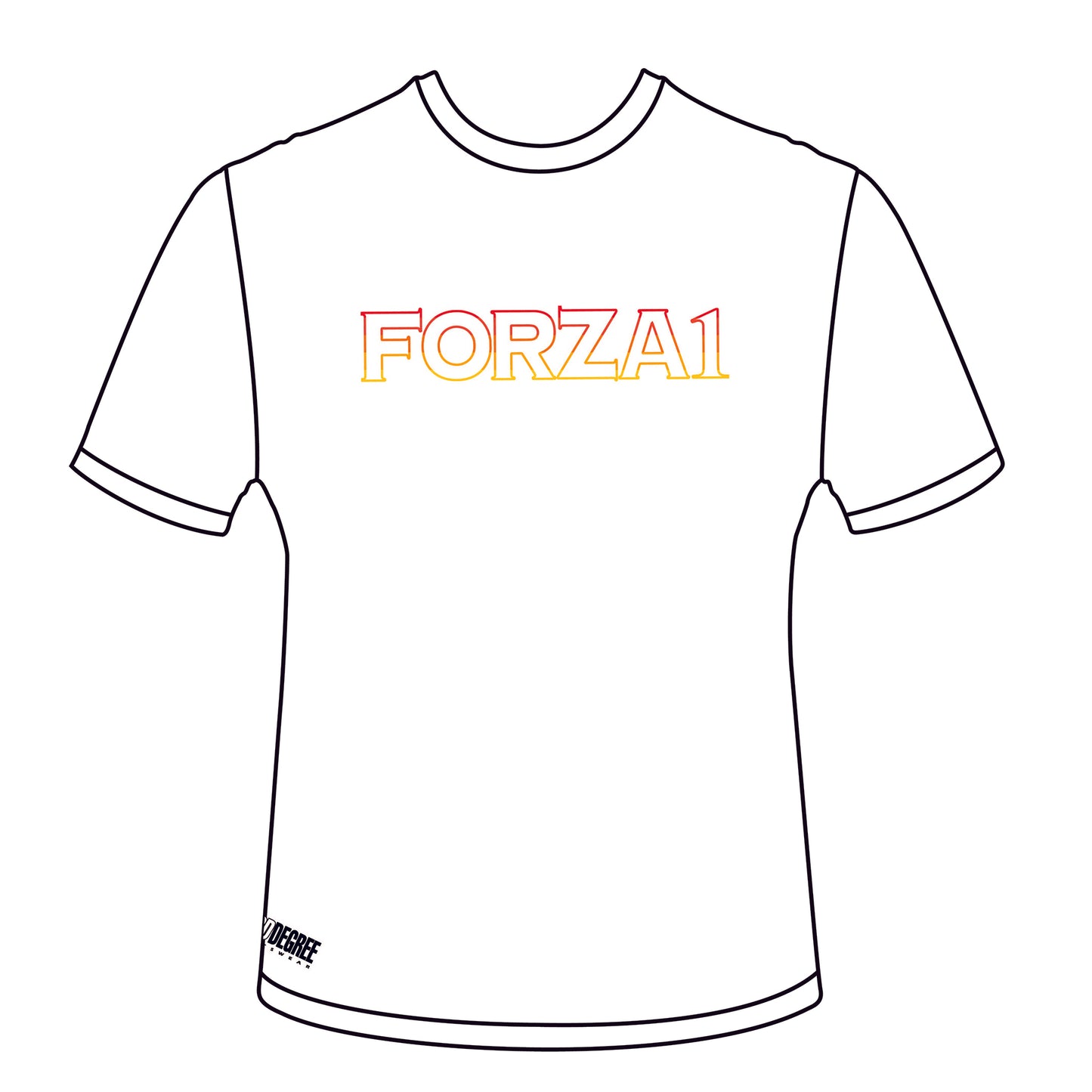 White Forza1 Ombre Short Sleeve T Shirt