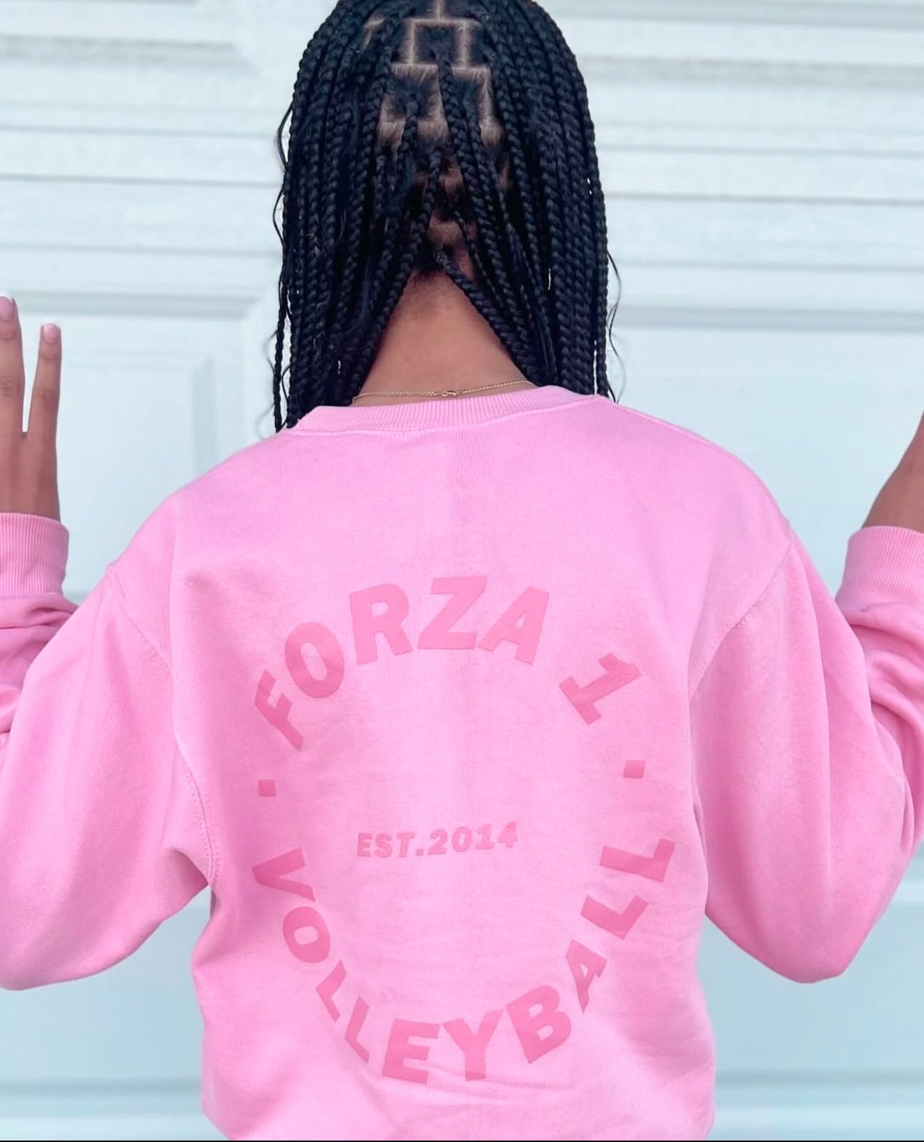 Pink Crew and Sweatpants Set