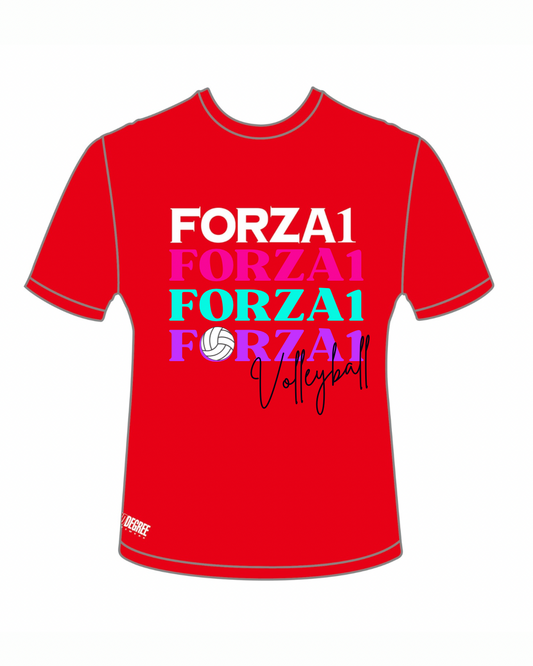Forza1 Multicolor Red T Shirt