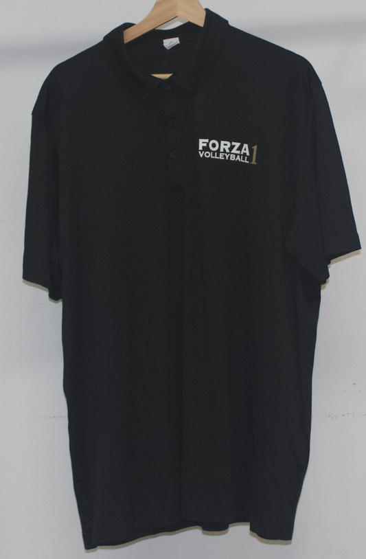 Black Short Sleeve Polo