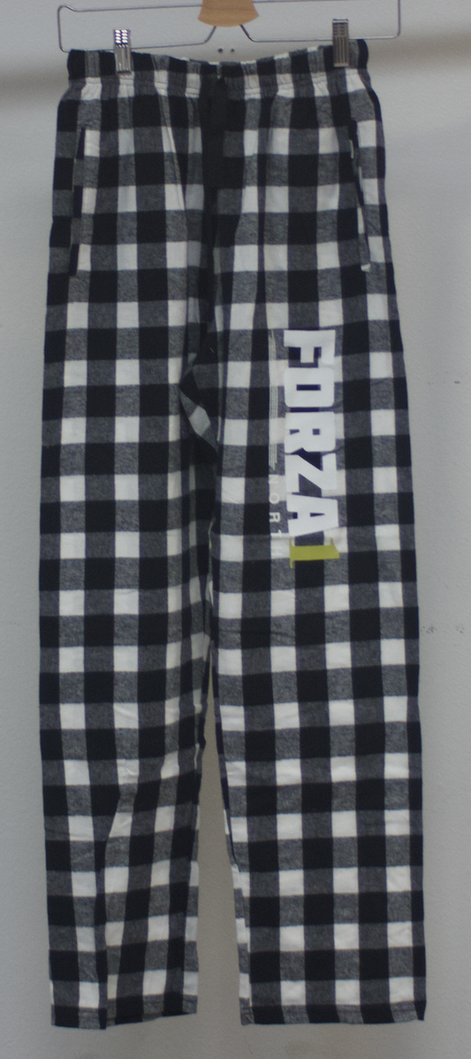 Flannel Pajama Pants, Forza1 North Logo