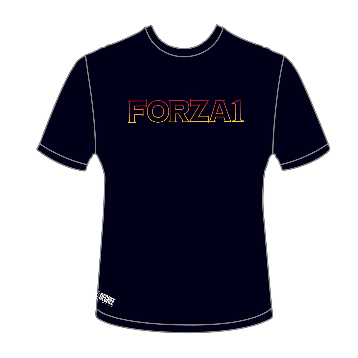 Black Forza1 Ombre Short Sleeve T Shirt