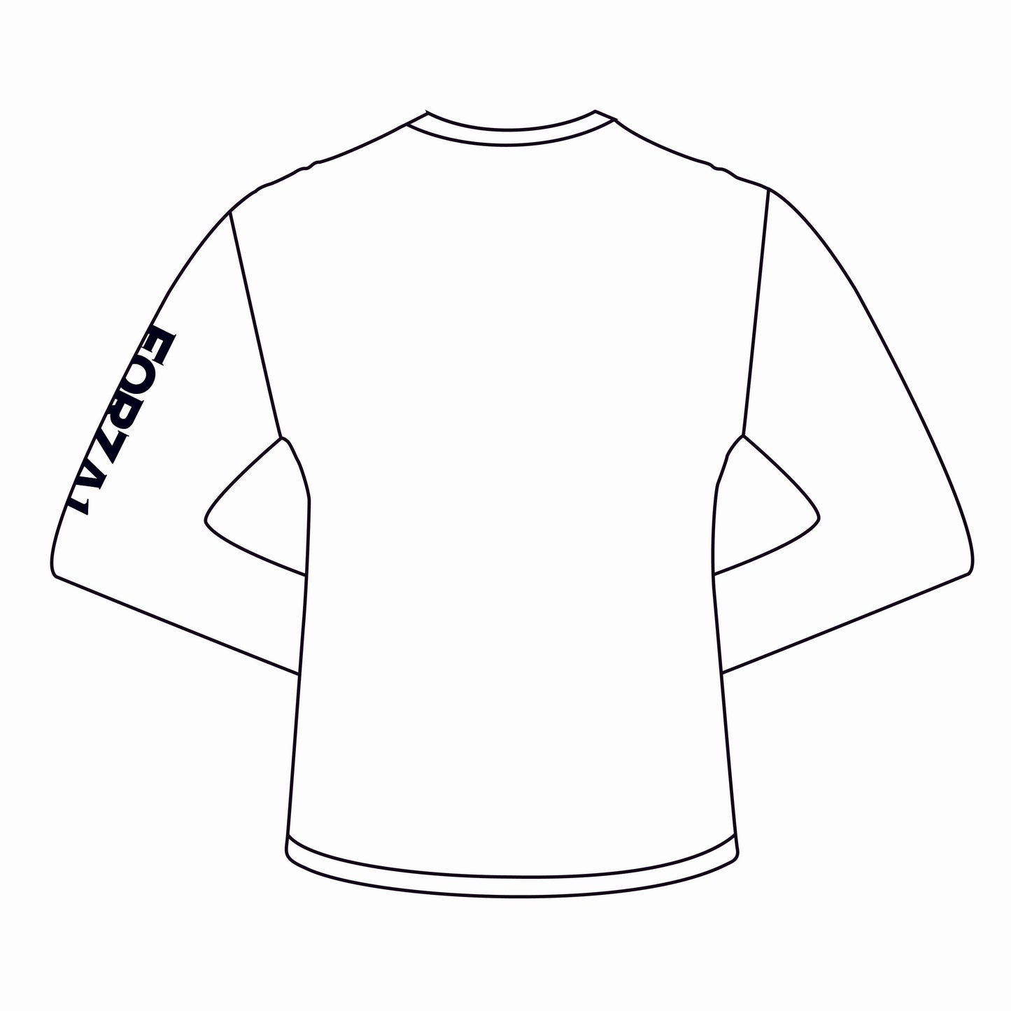 White Long Sleeve Shirt w/ branded Sleeve